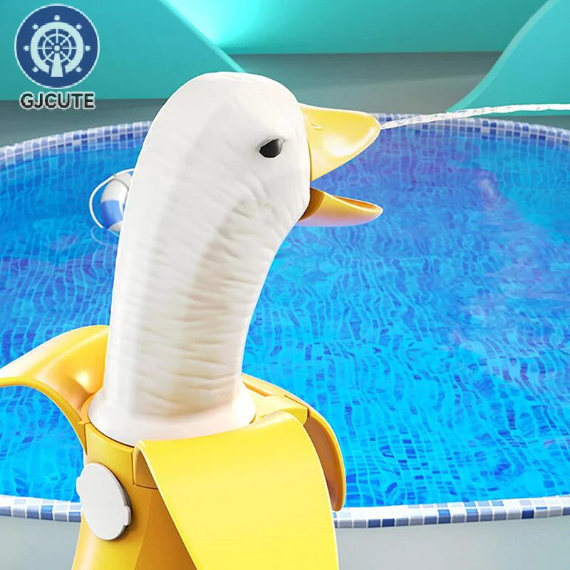 1PCKawaii Banana Duck Water Pistol Outdoor Funny Beach Fruit Shaped Water Pistol Desktop Ornament Room Decor Kids Gifts