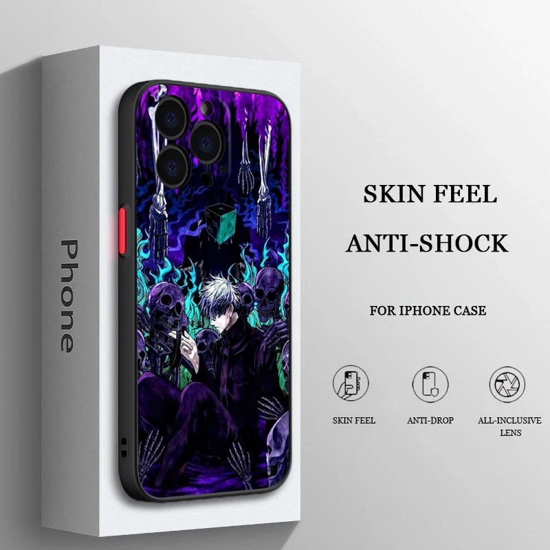 thumbnail image 1 of Jujutsu Kaisen Anime For iPhone 15 Ultra 14 13 12 11 Mini XS XR X 8 7 Pro Max Plus Frosted Translucent Phone Case, 1 of 5