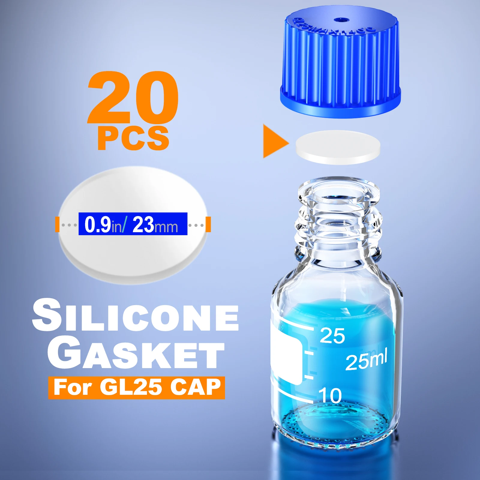 KsTek GL45 GL25 GL32 Silicone Septa PTFE Faced Silicone Septa For GL CAP