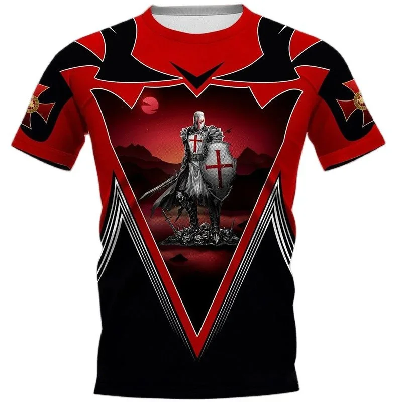 camiseta-masculina-de-armadura-templ-ria-estampada-em-3d-gr-fico-do
