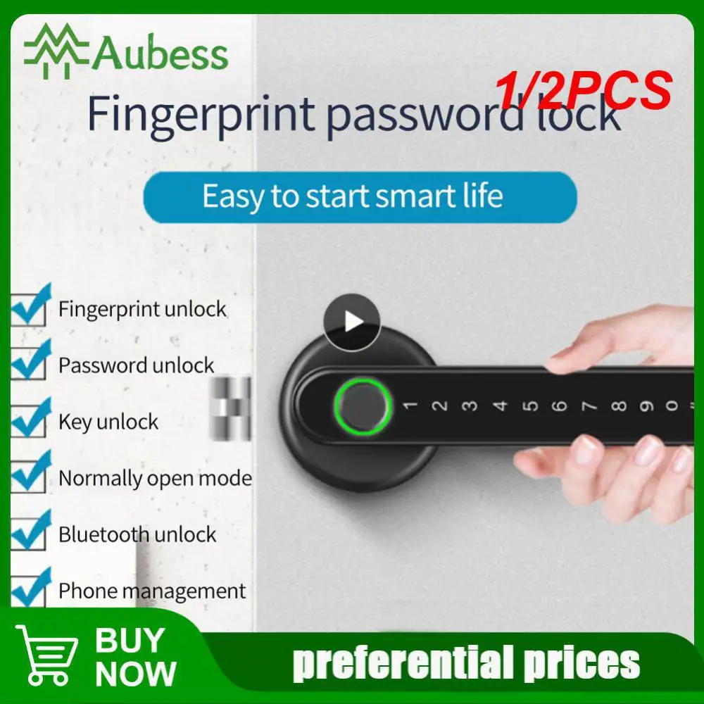 

1/2PCS Tuya Smart Door Lock Biometric Fingerprint Password Locker Remote Control Electronic Digital Lock For Bedroom