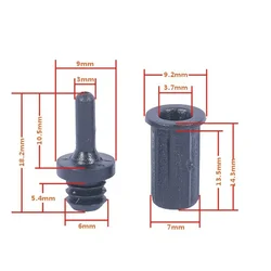 Speaker Grill Peg and Snap Button Kit - 10 Pairs (026)