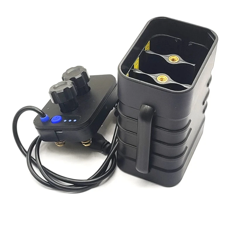 

6 Slot 18650 Lithium Battery Charger Mobile Power Box 6 X18650 Battery Box 18650 Battery Pack USB 5V DC 12.4V