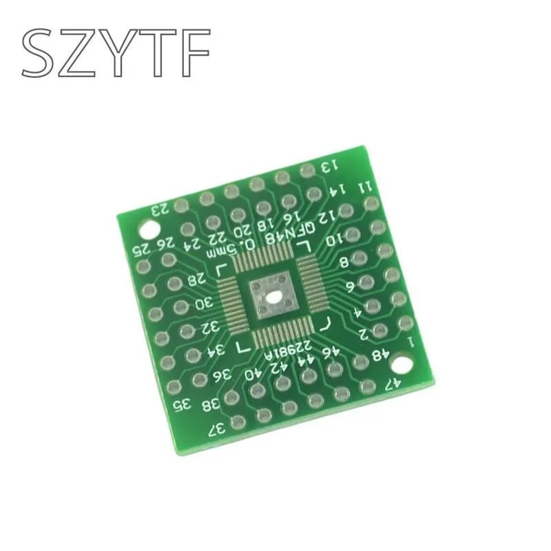 PCB Board Assembly Printed Circuit Board 10pcs/bag 0.5mm QFP44 LQFP48 QFN44 QFN48 turn DIP44 DIP Adapter plate