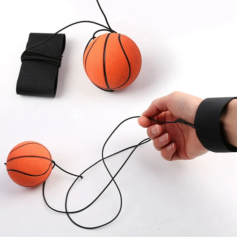 Wrist Exercise Rubber Balls Physical Fitness Hand Stress Ball Finger Muscle Arm Training Ball Flexibility Bouncing Strings