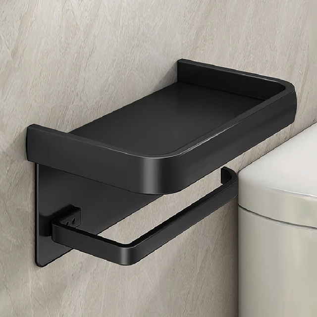 Porte-papier hygiénique en alliage d'aluminium, porte-mouchoir T1, étagère de rangement HOAccessrespiration 5