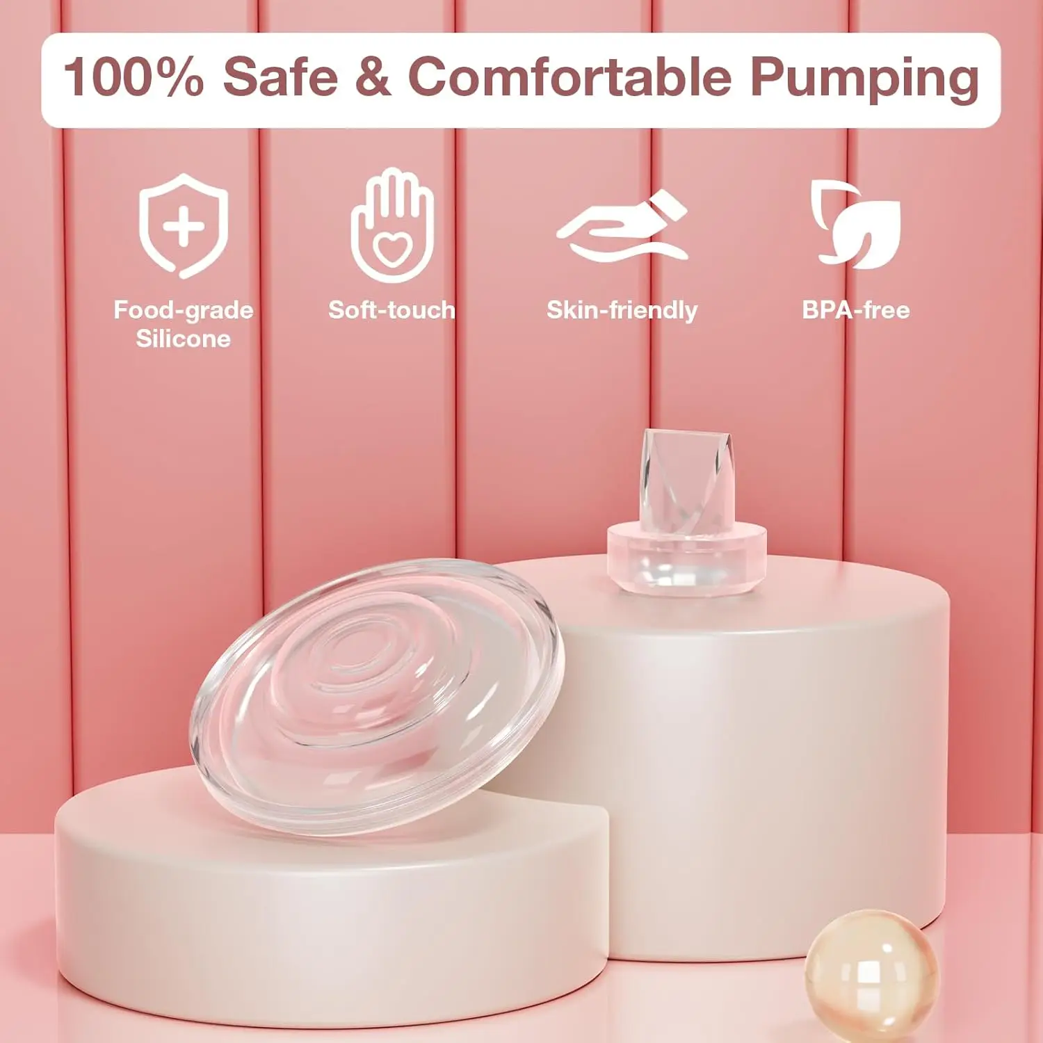 Silicone Duckbill Valve & Silicone Diaphragm Breast Pump Replacement Compatible with momcozy S9Pro/S12 Pro Wearable Breast pump