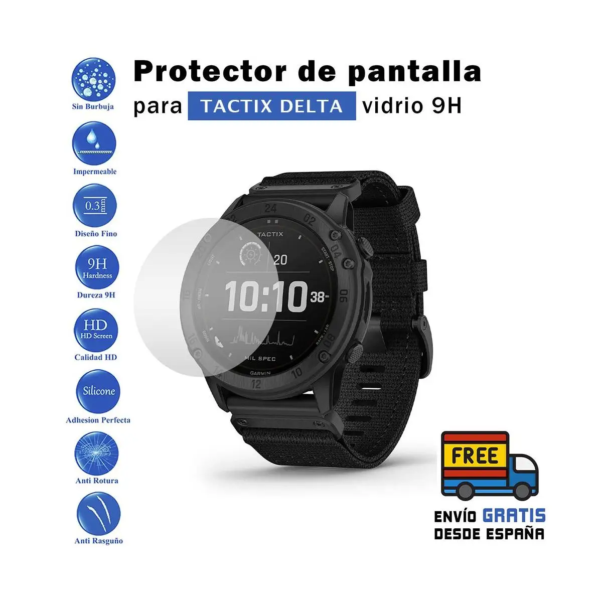 Protettore Per Garmin Tactix Delta. Vetro Per Orologio In Vetro Temperato