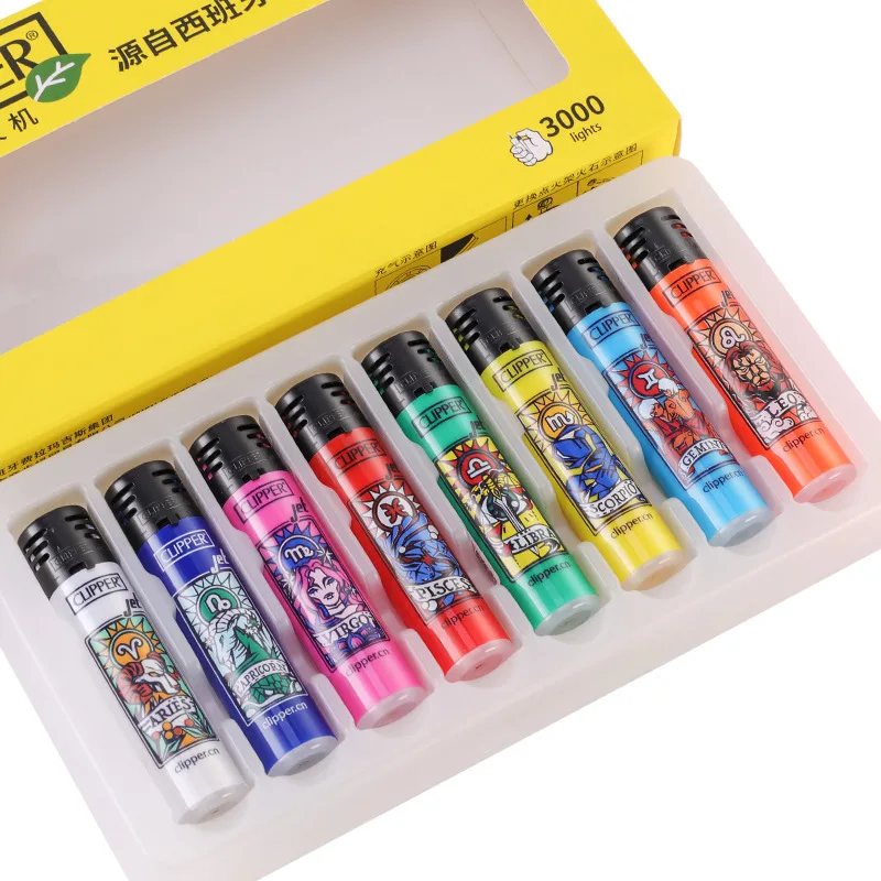 Clipper Lighter Windproof Jet Pink Flame Lighter Butane Gas Lighter Electronic Lighter 2024 New Style Lighter Smoking Gadgets 4
