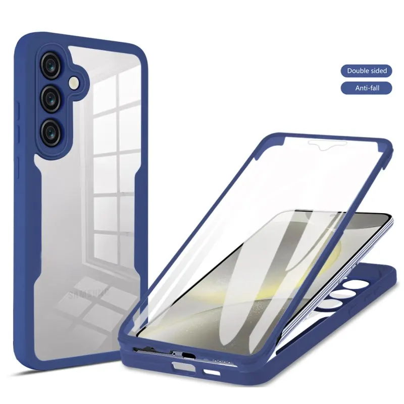 Funda para Samsung Galaxy S26 S24 FE A16 A57 A55 A35 A17 A54 A37 A14 360 con doble protección contra golpes y protector de pantalla integrado