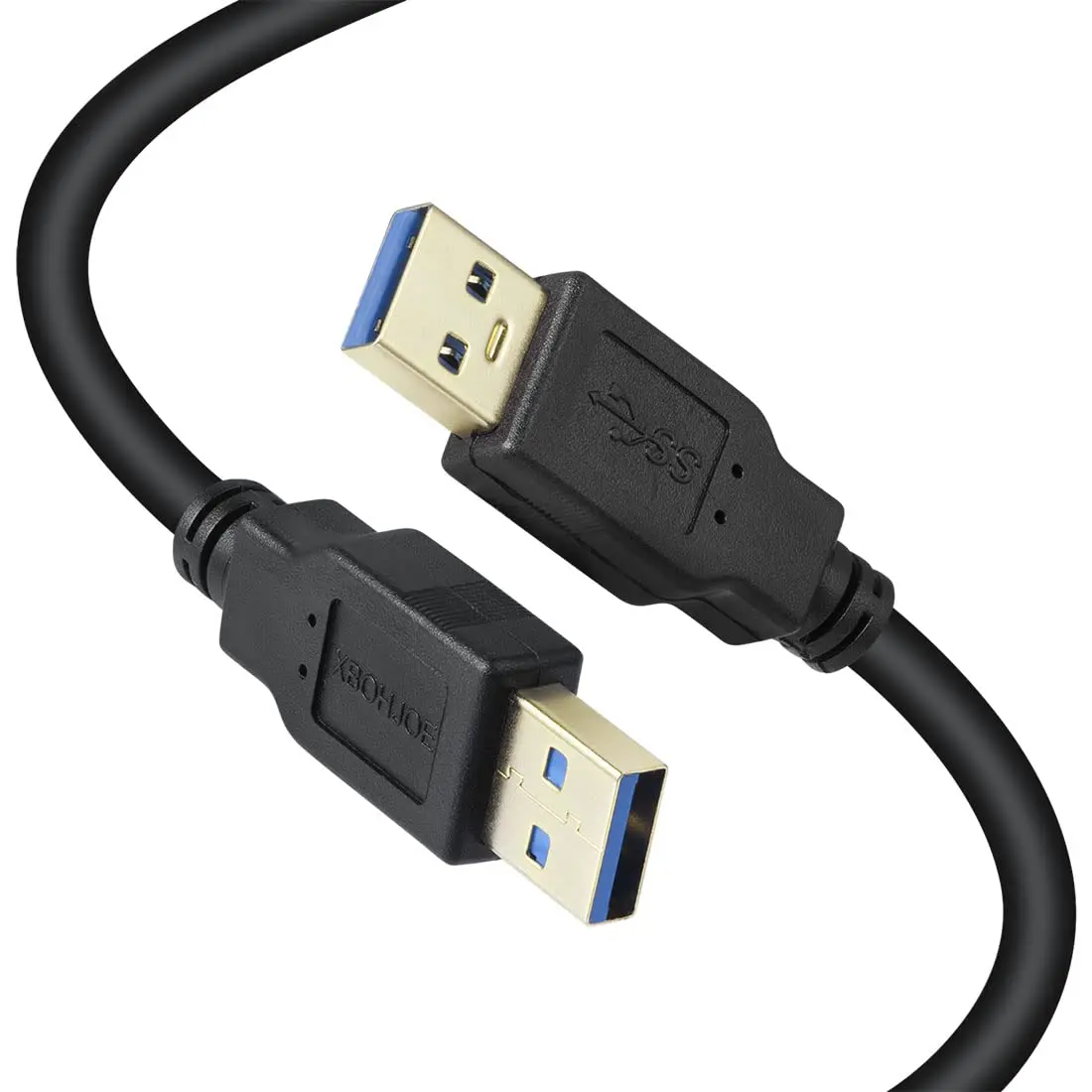 High-Speed USB 3.0 A to A Male Cable with 5Gbps Data Transfer and Shielded Design
