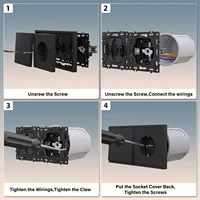 BSEED EU Standard Plastic Frames Mechanical Button Switches 1/2Way Power Sockets With USB Type-c ST/TV/CAT6 DIY Function Parts - Image 6
