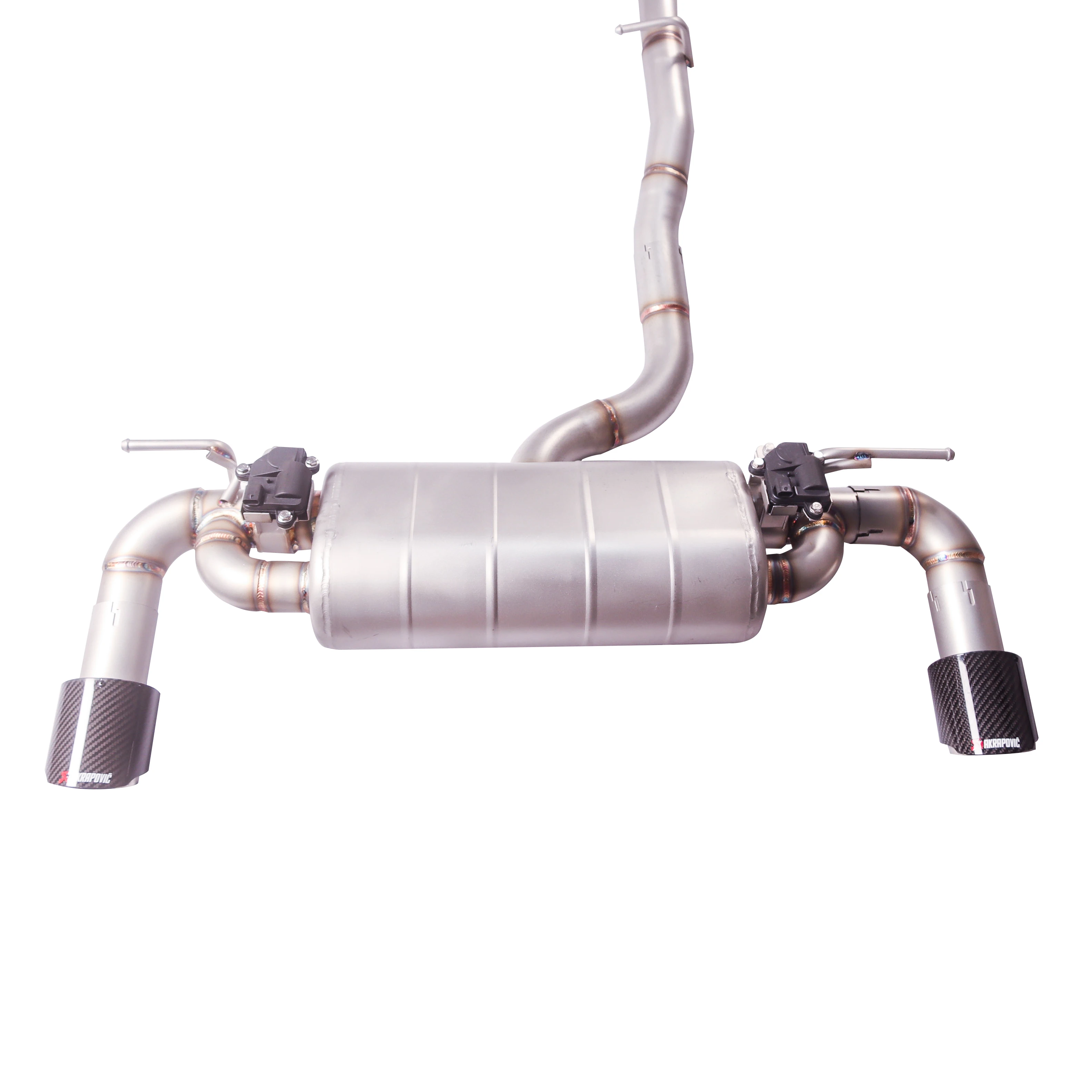 For 10-13 BMW 1-Series 116i 118 1.6T 2.0T F20 2-Class Mid-Tail Valve Muffler Exhaust System Dual Outlet