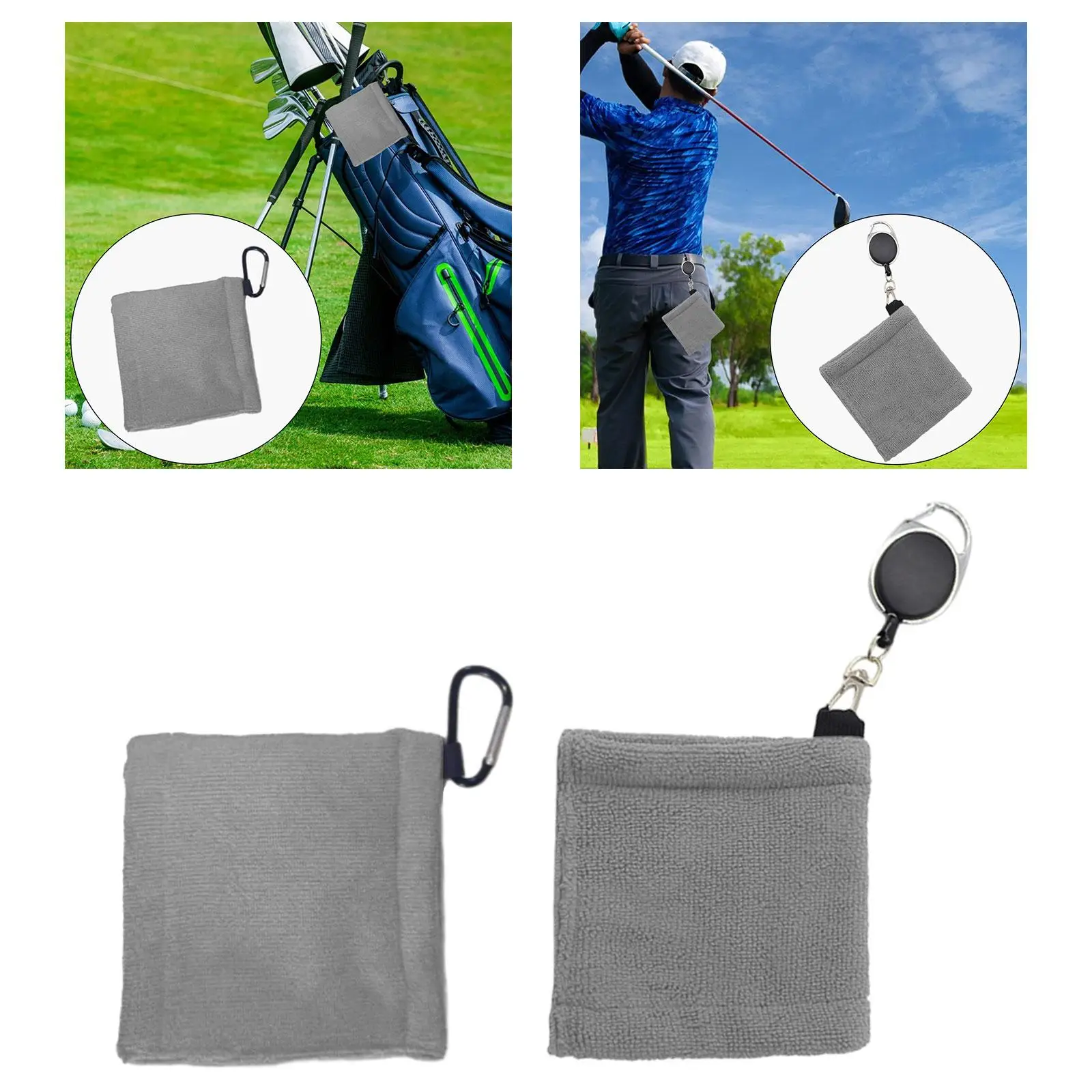 Golf Towels for Golf Bags with Clip Golf Club Cleaning Towel for Men Husband