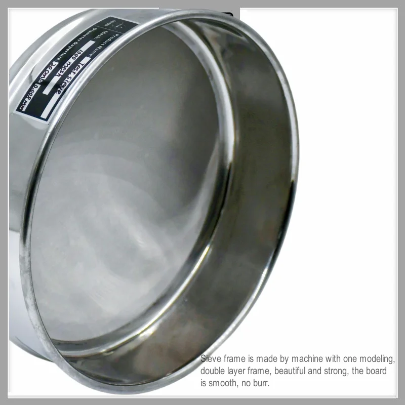 Lab Analysis Test Sieve Sampling Inspection Pharmacopeia Standard Sieve All Stainless Stee R20cm 1000 Mesh Pore Size 0.008mm