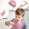 4PCS Baby Soft Silicone Dininer Plate Solid Cute Cartoon Children Dishes Suction Toddle Training Tableware Kids Feeding Bowls 2