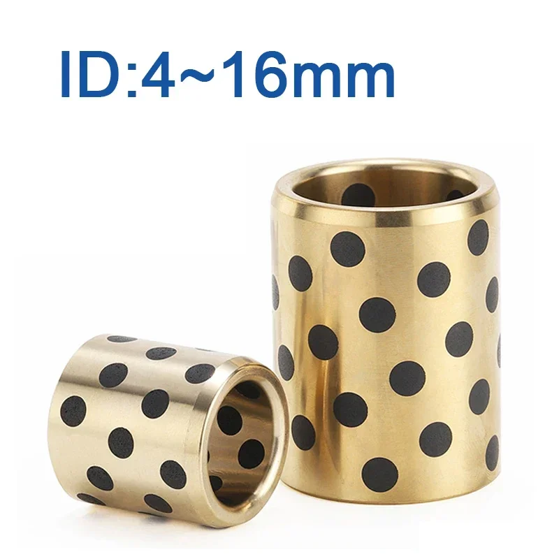 Graphite-Encrusted Brass Self-lubricating Bearing Bushing Linear Bearing Washer Inner Diameter 4/ 5/ 6/ 8/ 10/... 16mm