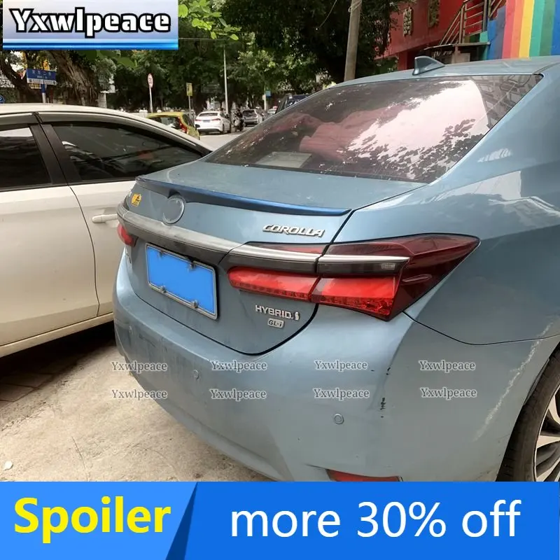 

For Toyota Corolla 2014 2015 2016 2017 High Quality ABS Plastic Unpainted Color Rear Trunk Cover Spoiler Car Accessories