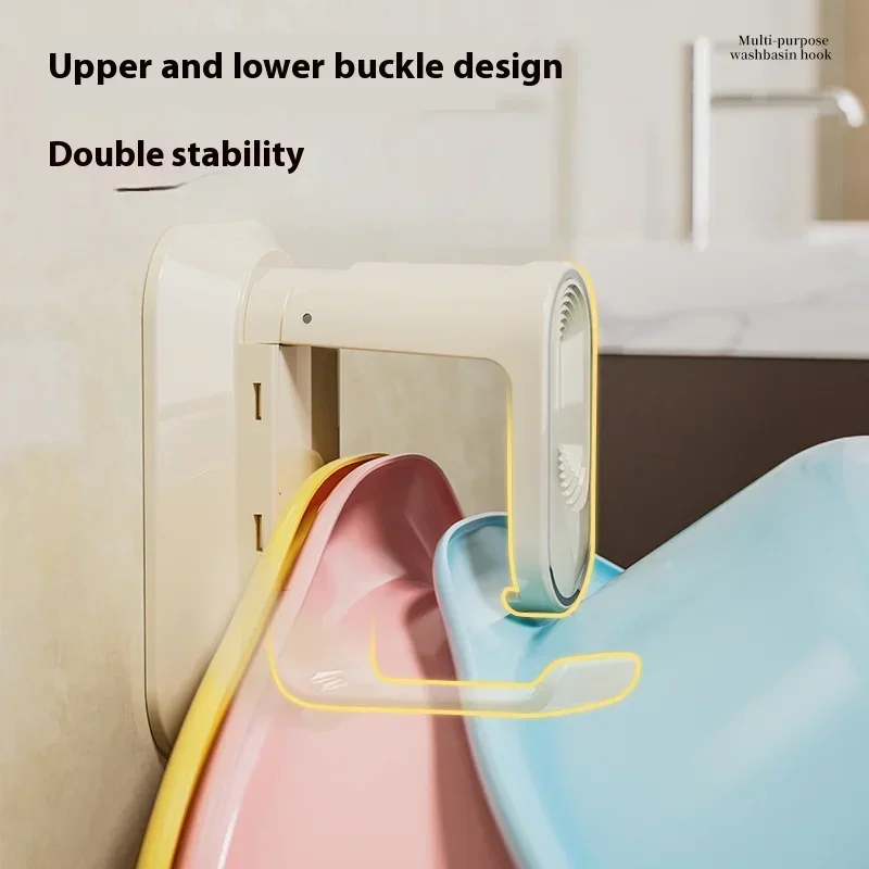Bathroom Accessories Basin Hook Bathroom Hanging Basin Storage Rack