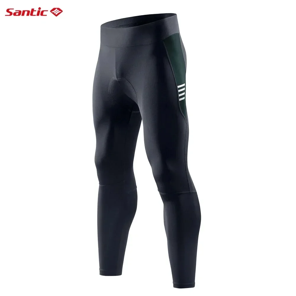 Santic Fietsbroek voor heren, met zitkussen, gevoerde fietsbroek, kort