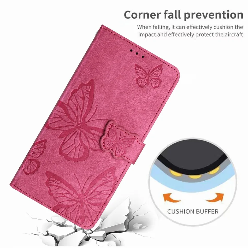 Girl Wallet Case for Apple iPhone 16 16E 15 14 13 12 Pro Max Mini 6 7 8 Plus SE 11 Cute Butterfly Phone Protect Cover phone case leather phone case silicone phone case
