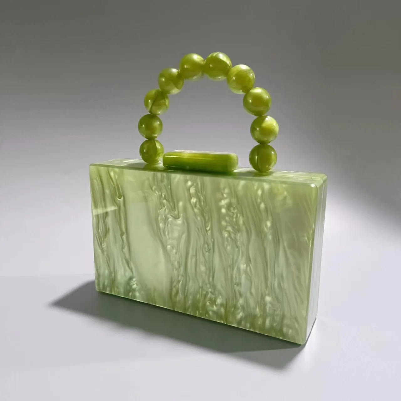 

Brand New Candy Pearl Marble Acrylic Box Evening Clutch Bag Women New Purses And Handbag Wedding Party Wedding Beach Mini Wallet