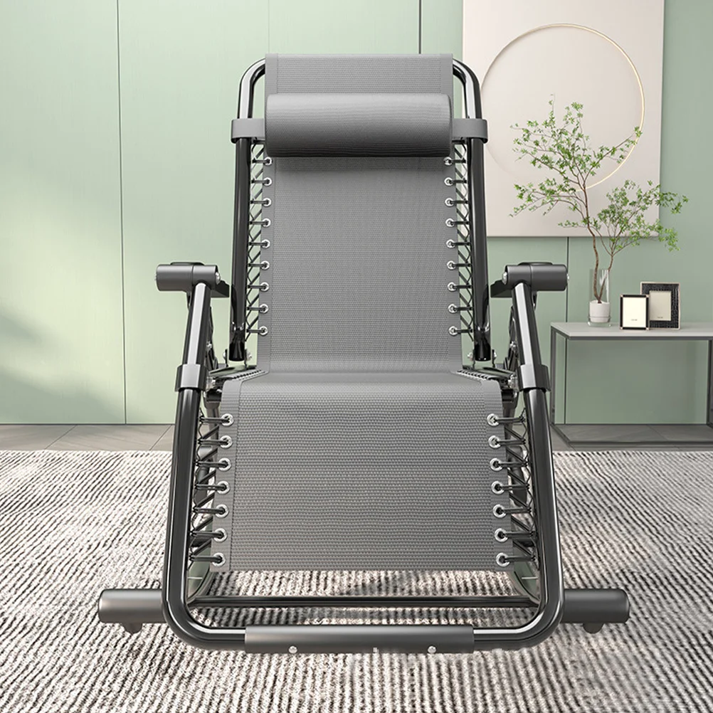 Grey Breathable Canvas Fabric Lounge Chair Replacement Cloth Outdoor Folding Deck Chairs Supplies Beach Fishing Patio Repair