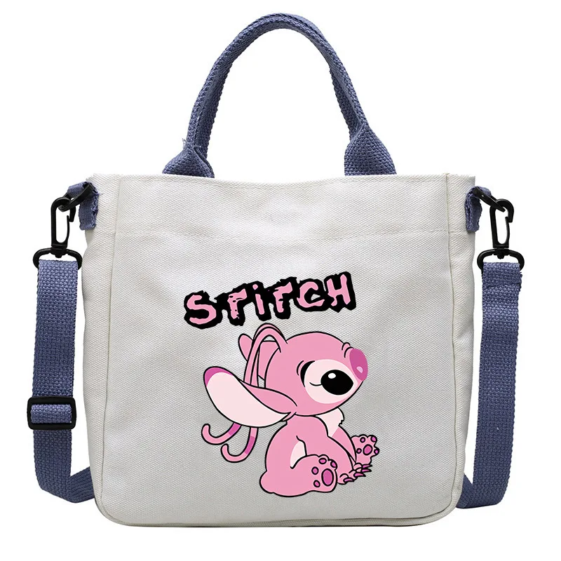 thumbnail image 1 of Bolsos cruzados de lona con dibujos animados de Disney Stitch para mujer, bolso de hombro de tela pequeño con dibujos animados de Stitch, bolsos y maletas para mujer, 1 of 5