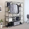 Closet Wardrobe Portable Closet for Bedroom Clothes Rail with Non-Woven Fabric Cover Clothes Storage Organizer  12 Compartments 2