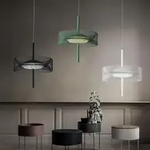

Macaron Iron Net Pendant Lamp for Bedroom Living Room Dining Room Lights Colorful Eye Protection Led Dimmable Lighting Lutre