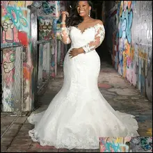 

Empire Wedding Dresses 2022 Party Events Elegant Style 2 Pieces Long Sleeve Lace Bodice Chiffon Skirt Floor Length Bridal Gowns