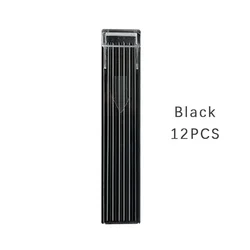 Vibrant 2B Erasable Colored Pencil Leads for Art & Drawing - 12 Pack (1box black)