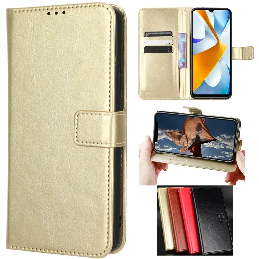 Retro Leather Wallet Case - Luxury Flip Cover