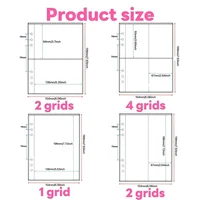 10PCS 1/2/4 Grids Photo Album A5 Inner Page Photocard Binder Photo Sleeve 6 Ring Refill Inner Page Photocard Kpop 포토카드 바인더 2