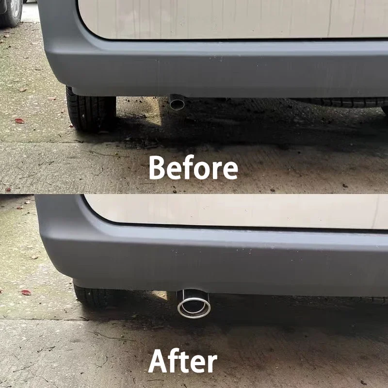Exhaust Pipe Tip Exhaust Pipe Tip Car Auto Muffler Steel Stainless Trim Tail Tube Exhaust Systems Mufflers Motorcycle Accessorie