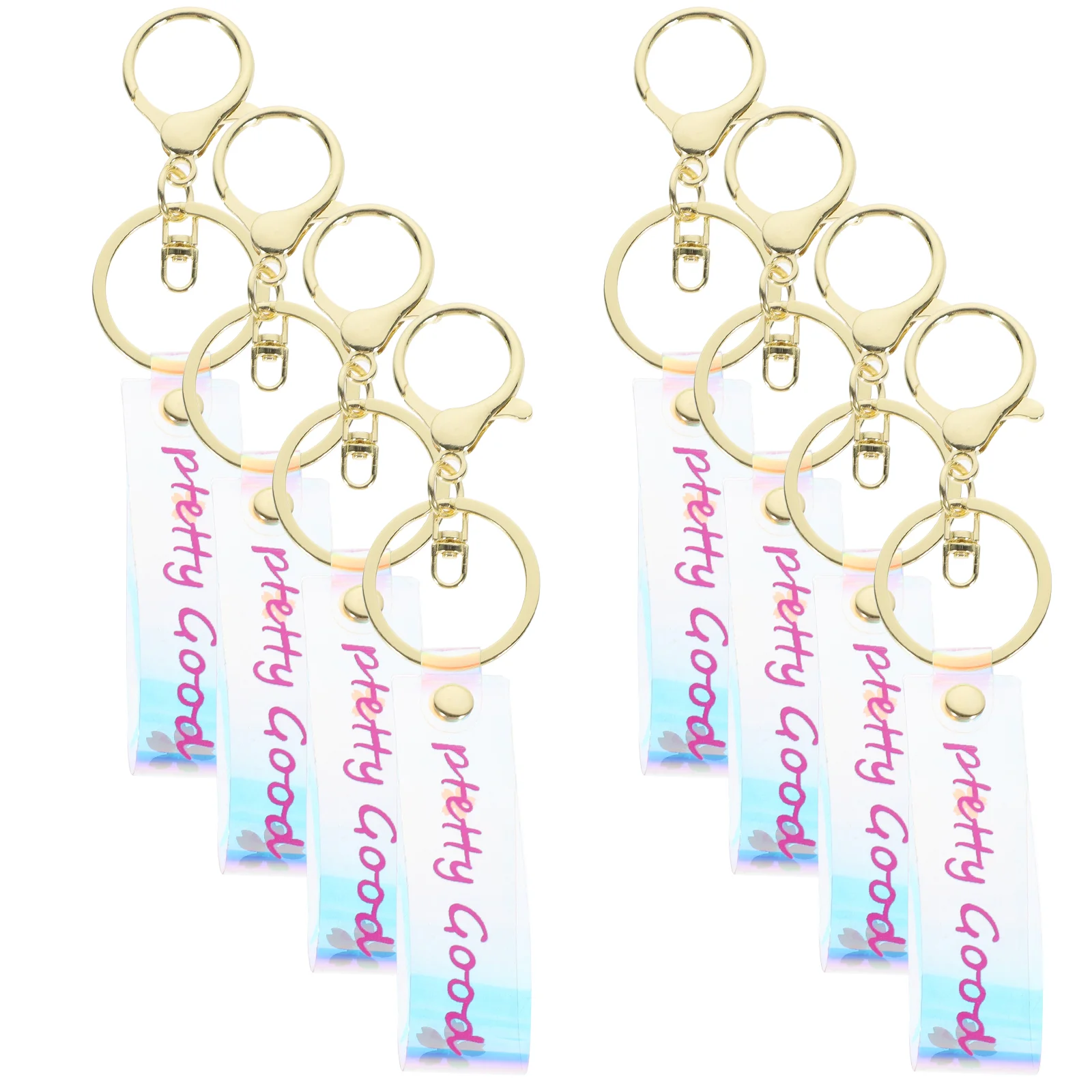 

8pcs Small Keychains Bag Hanging Key Rings Aesthetic Purse Key Chain Fashionable Bag Keychains for Women