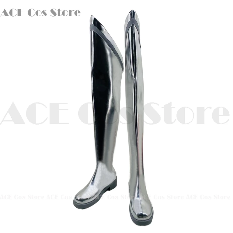 Hazbin Lute Wig Perücke Halo Angel Cosplay Kostüm Shoes Hotel Fight Boots Carnaval Silver Color Anime Cosplay Prop 28