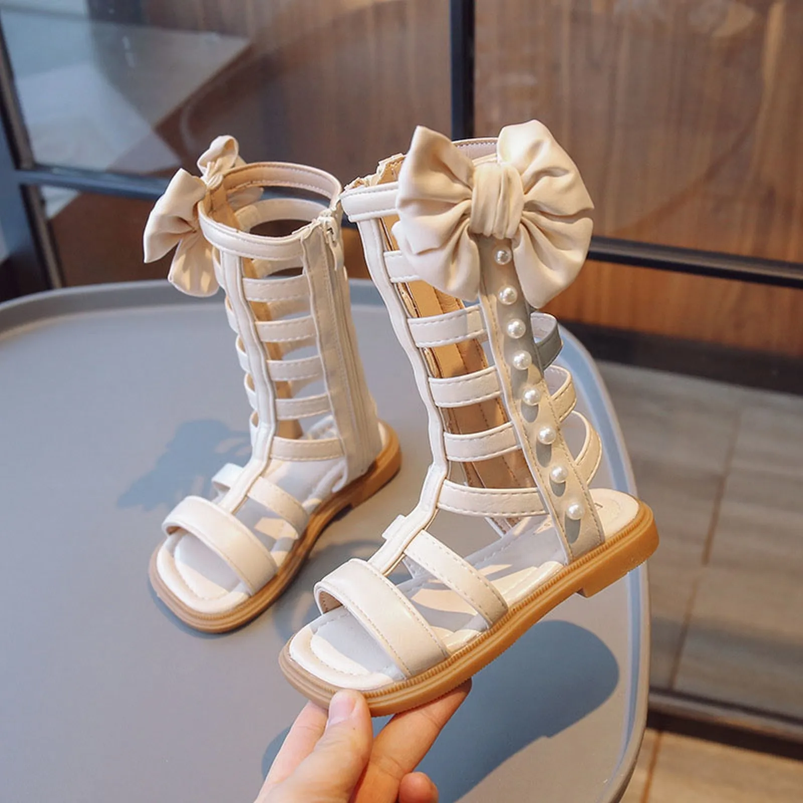 Girls' Sandals Summer Side Zipper Children'S Sandals Little Girls' Fashion Princess Shoes Children'S Sandals Baby Girl Sandal 2