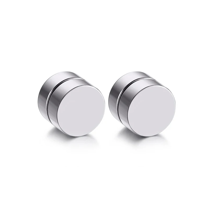 17Pcs Clip on Hoop Earrings for Men Women Stainless Steel Fake Non Piercing Magnetic Dangle Earring Clip on Huggie Hoop Earrings