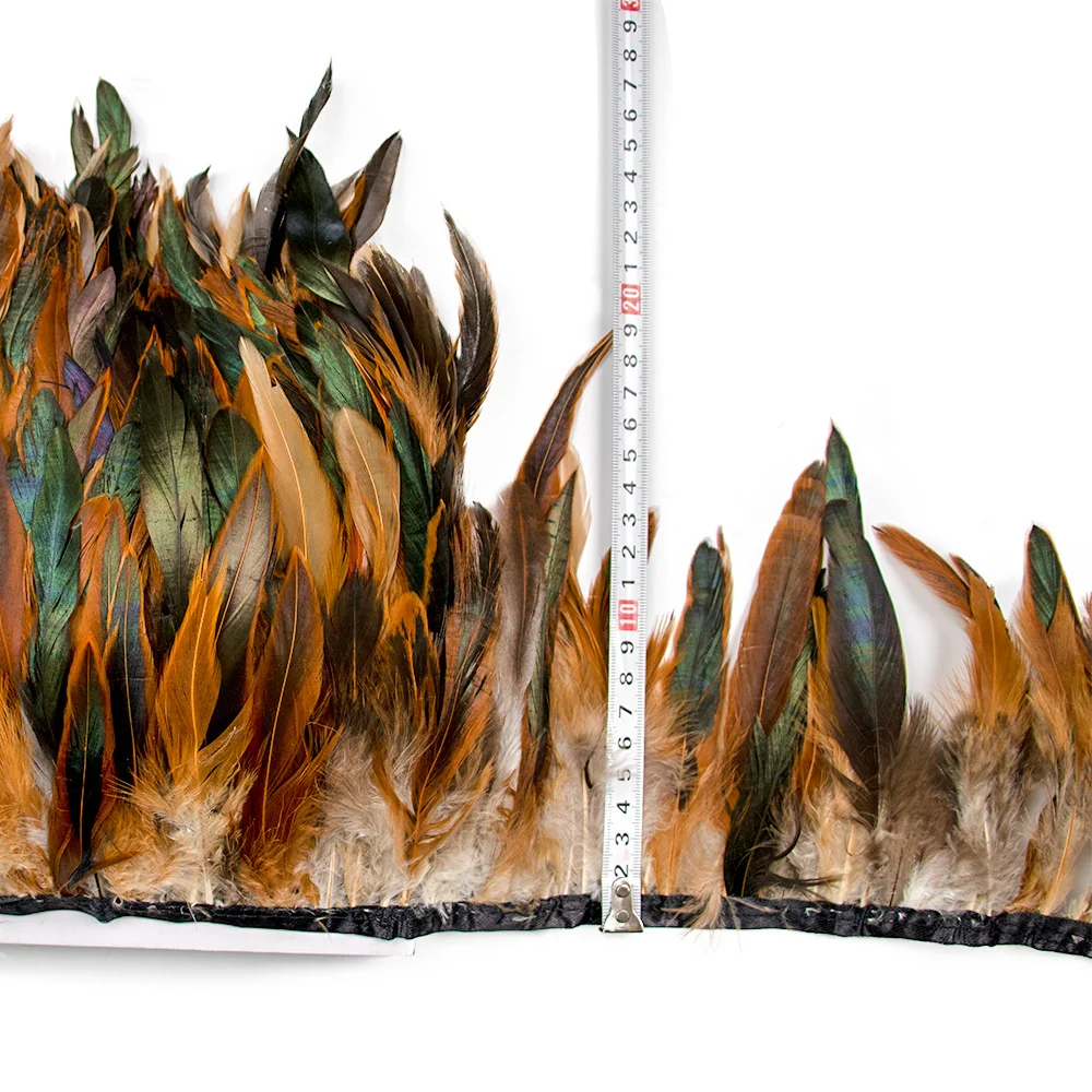 DUNGS 2/5/10 Mètre Naturel Coq Faisan Plumes Garniture Poulet Ruban Plume Pour Artisanat Juju Chapeau Macramé Tenture Murale Décor Panaches