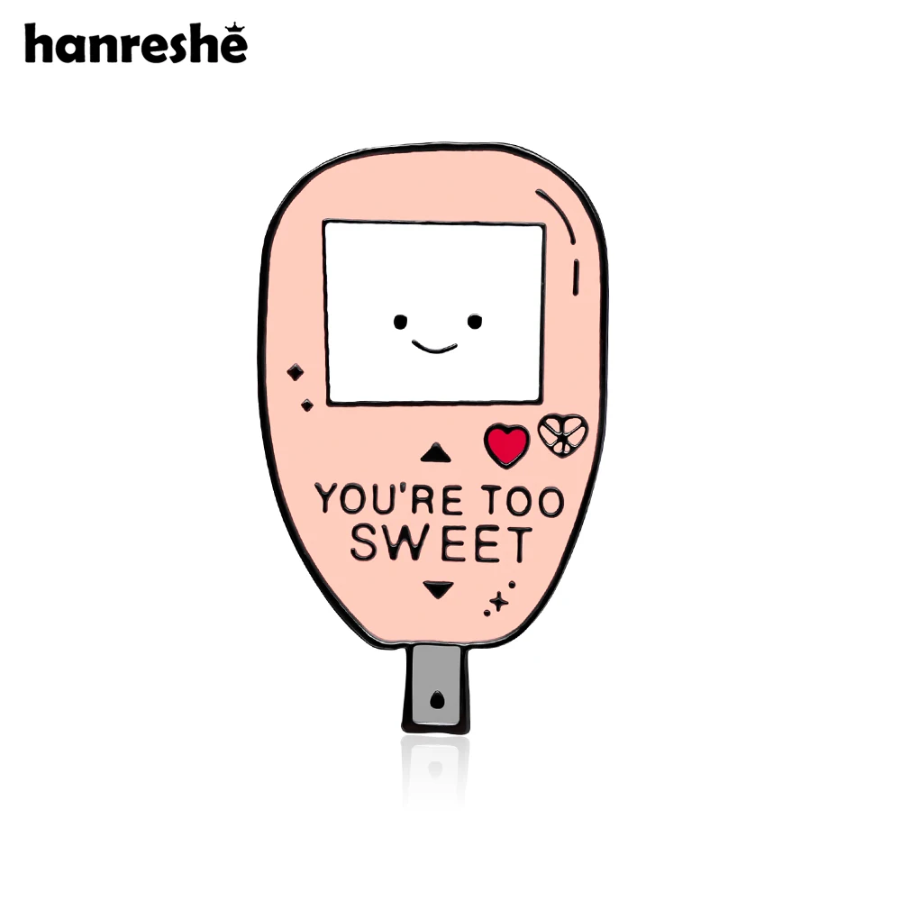 Брошь медицинская с тестом сахара в крови, «You Are Too Sweet»
