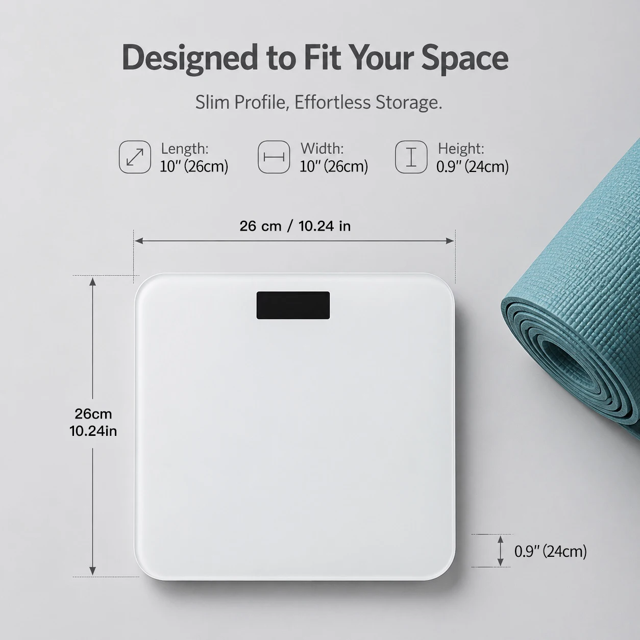 Digital weight scale, high-precision bathroom scale, digital display function, weight scale, bathroom scale, body scale - 5