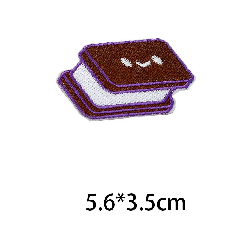 Cartoon Lebensmittel Patches Für Kleidung Kinder Selbst-klebe Bügeln Auf Hemd Applique Auf Jeans Reparatur Loch Stickerei Patch DIY schwegen – Detail 8
