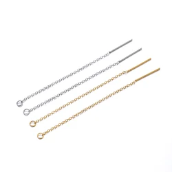 10Pcs/Lot 8/13cm Stainless Steel Long Tassel Chain Drop Earrings Ear Line Earrings Chain for DIY Jewelry Makings Accessories