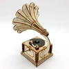 Creative 3D Wooden Assembly Model Puzzle Retro Phonograph Telephone Camera DIY Kids Toys For Children Home Room Decoration 6