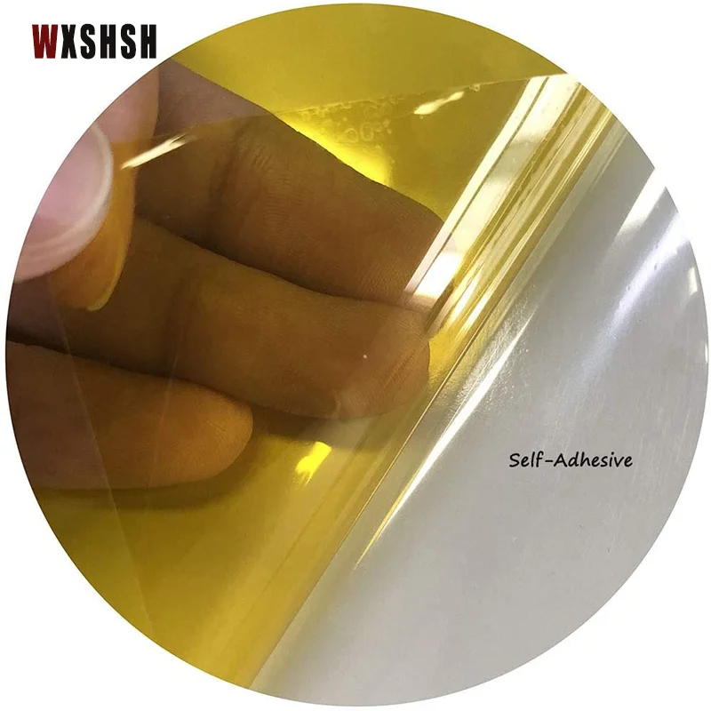 Window stickers Insect-proof Explosion-Proof Tinting UV Blocking Transparent Light Block Adhesive film Office Yellow 6m