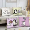 Cartoon S-Simons-Cat Cute Pillow Case Square Pillow Bedroom Sofa Leisure Comfort Cushion Car Living Room Home Decoration 40X40 6