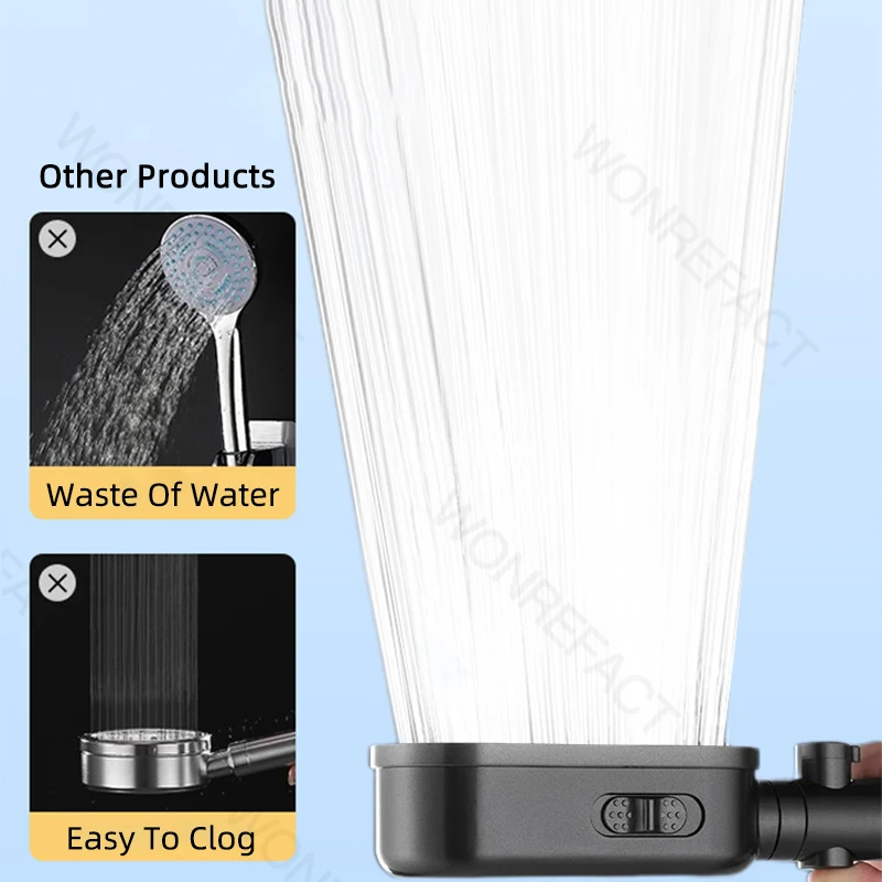 High Pressure Shower Head Handheld Shower Head Bathroom Pressurized Shower Head Filter Element Filters Water Quality Accessories 3