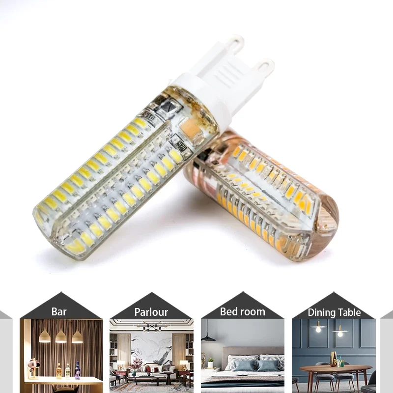 10 개/몫 G9 LED 전구 6W 7W 9W 10W 12W 220V-240V 실리카 젤 램프 일정한 전원 빛 Led 조명 SMD2835 3014 2508 전구