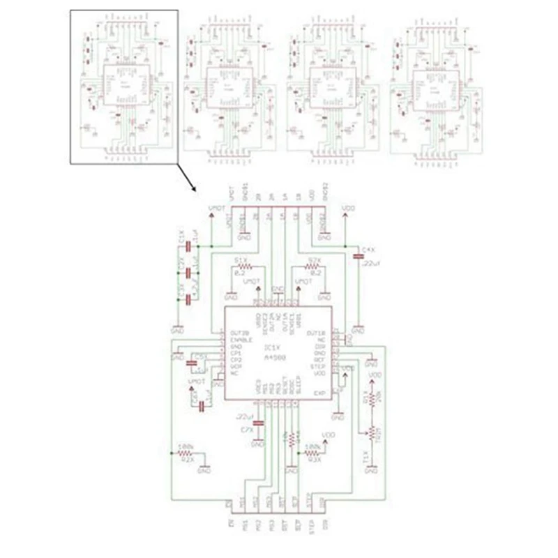 A4988 스텝 스틱 스테퍼 모터 드라이버 모듈, 3D 프린터 용 방열판 포함, Reprap 적합, 10Pcs